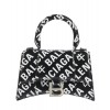 Balenciaga Hourglass XS Top Handle Handbag Black