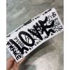 Balenciaga Hourglass Graffiti-Print Leather Mini Handbag 5935461 White