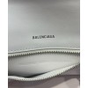 Balenciaga Hourglass Graffiti-Print Leather Mini Handbag 5935461 White