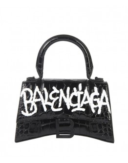 Balenciaga Customized Hourglass XS Top Handle Bag 5935461 Black
