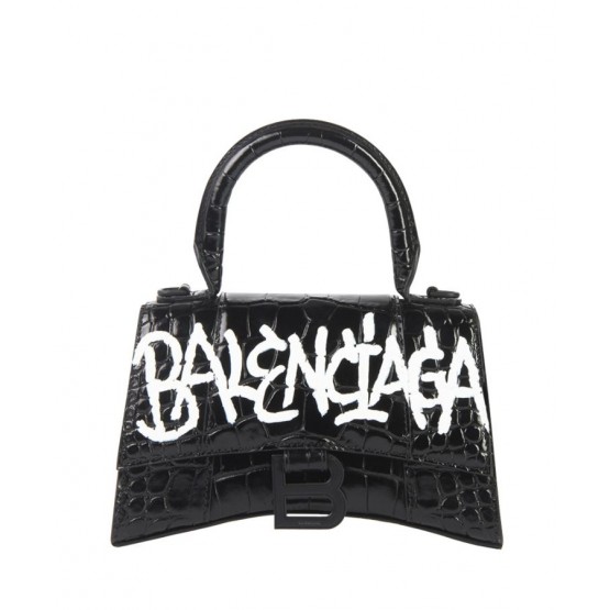 Balenciaga Customized Hourglass XS Top Handle Bag 5935461 Black