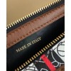 Burberry The Monogram Stripe E-canvas and Leather Barrel Bag Coffee