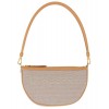 Burberry Embossed Logo Canvas and Leather Olympia Pouch Apricot