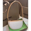 Burberry Embossed Logo Canvas and Leather Olympia Pouch Apricot