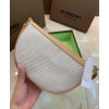 Burberry Embossed Logo Canvas and Leather Olympia Pouch Apricot