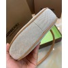 Burberry Embossed Logo Canvas and Leather Olympia Pouch Apricot