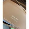 Burberry Embossed Logo Canvas and Leather Olympia Pouch Apricot