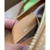 Burberry Embossed Logo Canvas and Leather Olympia Pouch Apricot