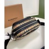 Burberry Vintage Check and Leather Crossbody Bag Apricot