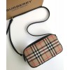 Burberry Small Vintage Check and Leather Camera Bag Apricot