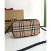 Burberry Small Vintage Check and Leather Camera Bag Apricot