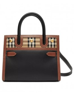 Burberry Mini Vintage Check Two-handle Title Bag