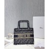 Dior Mini Book Tote Bag Dark Blue