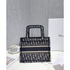 Dior Mini Book Tote Bag Dark Blue
