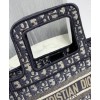 Dior Mini Book Tote Bag Dark Blue