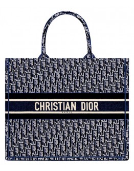 Christian Dior Book Tote Dark Blue
