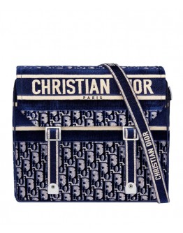 Christian Dior Diorcamp Messenger Bag Dark Blue
