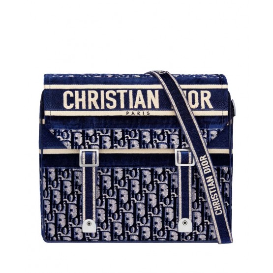Christian Dior Diorcamp Messenger Bag Dark Blue