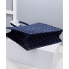 Christian Dior Cannage Embroidered Velvet Dior Book Tote Dark Blue