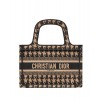 Dior Mini Houndstooth Embroidery Book Tote Handbag Cream