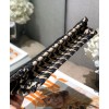 Dior Mini Houndstooth Embroidery Book Tote Handbag Cream