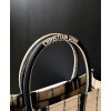 Dior Book Tote Bayadere Small Embroidered Tote Apricot