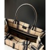 Dior Book Tote Bayadere Small Embroidered Tote Apricot