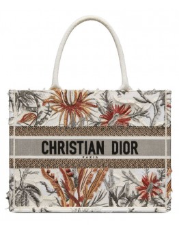 Christian Dior Small Camouflage Embroidered Canvas Book Tote Bag