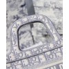 Dior Mini Book Tote Original Dior Oblique Embroidered Canvas Bag Gray