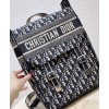Dior Backpack in blue Dior Oblique embroidered canvas Dark Blue