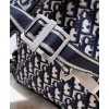 Dior Backpack in blue Dior Oblique embroidered canvas Dark Blue