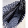 Dior Backpack in blue Dior Oblique embroidered canvas Dark Blue