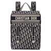 Dior Embroidered Canvas Backpack Khaki