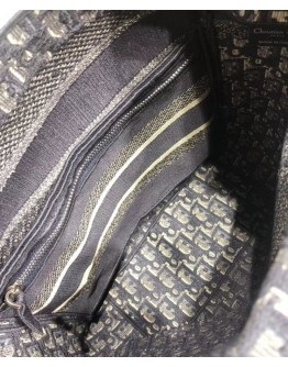 Dior Embroidered Canvas Backpack Khaki