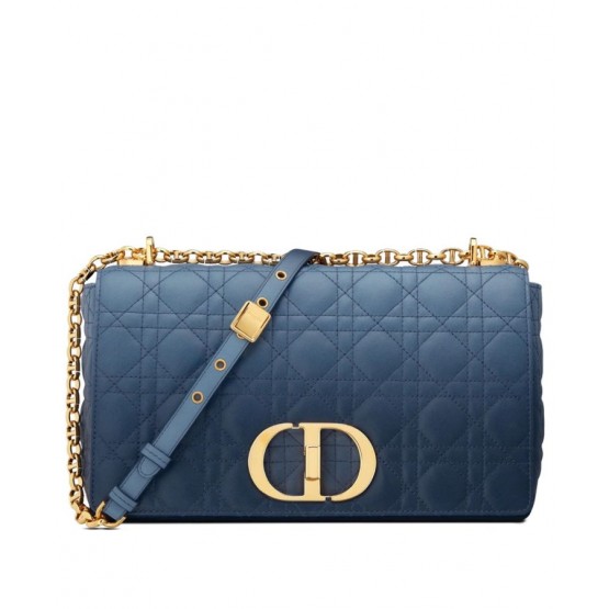 Dior Large Dior Caro Bag Blue