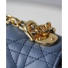 Dior Large Dior Caro Bag Blue