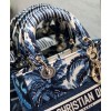 Dior Medium Lady D-lite Bag Blue