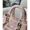 Dior Medium Lady D-lite Embroidered Cannage Bag