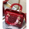Dior My Abcdior Lady Dior Bag Red