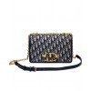 Dior 30 Montaigne Bag with Chain Dark Blue