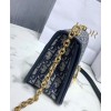 Dior 30 Montaigne Bag with Chain Dark Blue