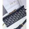 Dior 30 Montaigne Bag with Chain Dark Blue