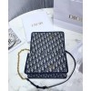 Dior 30 Montaigne Bag with Chain Dark Blue
