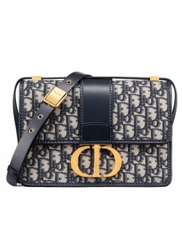 Dior 30 Montaigne flap bag Dark Blue