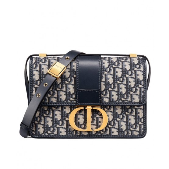 Dior 30 Montaigne flap bag Dark Blue