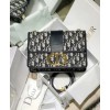 Dior 30 Montaigne flap bag Dark Blue