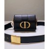 Dior 30 Montaigne Lambskin Box Bag Black