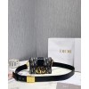 Dior 30 Montaigne Jacquard Canvas Box Bag Dark Blue