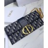 Dior 30 Montaigne Jacquard Canvas Clutch Bag Dark Blue