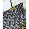 Dior 30 Montaigne Jacquard Canvas Clutch Bag Dark Blue